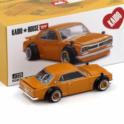 1:64 TSM Mini GT Kaido House Nissan Skyline 2000 GT-R KPGC10 Kaido Street V2 orange