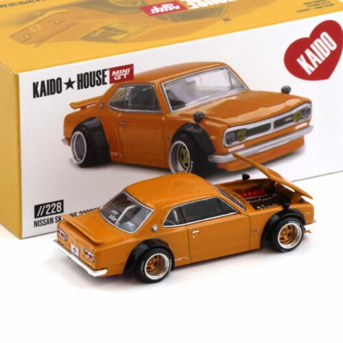 1:64 TSM Mini GT Kaido House Nissan Skyline 2000 GT-R KPGC10 Kaido Street V2 orange