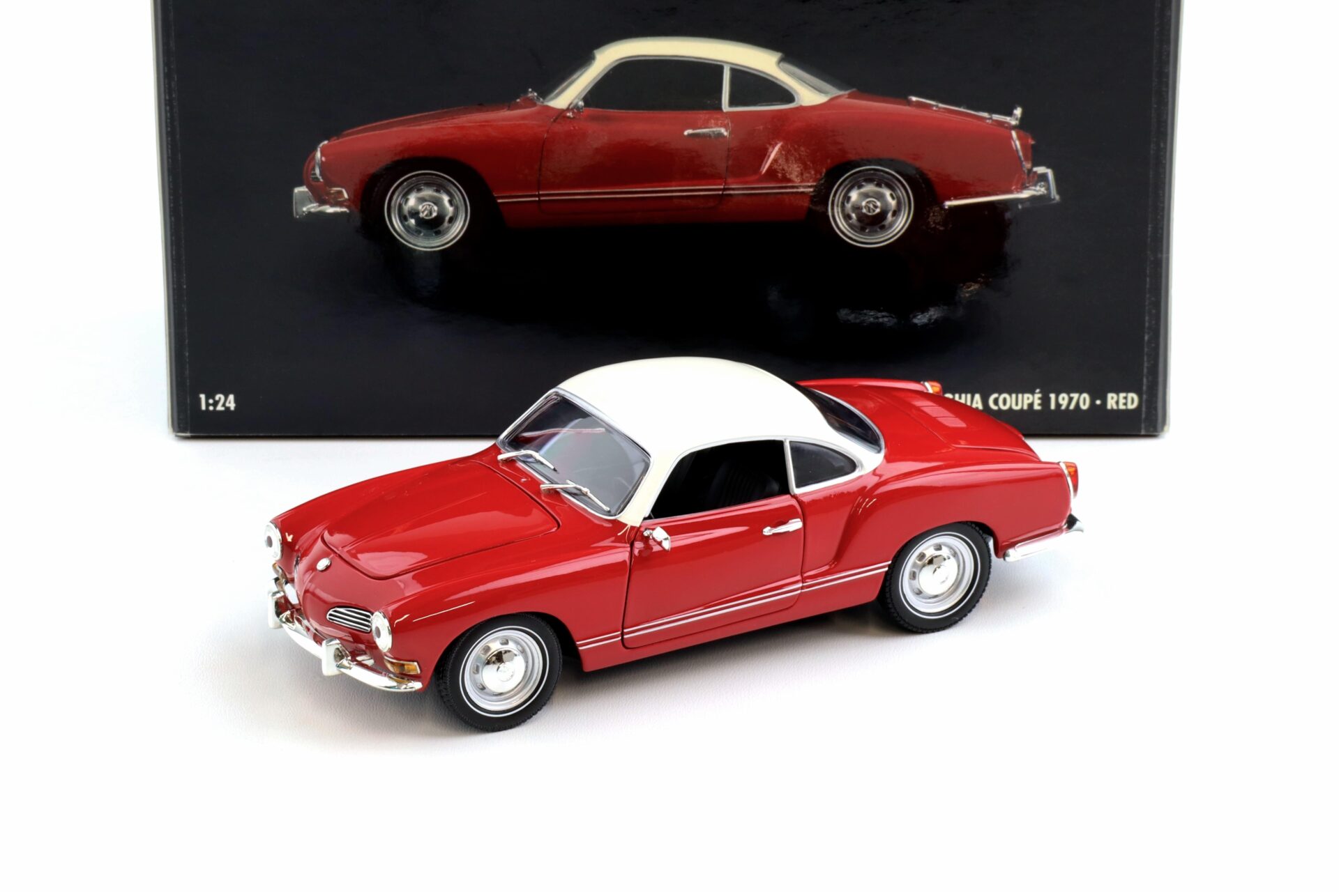 1:24 Minichamps VW Karmann Ghia Coupe red/ white 1970