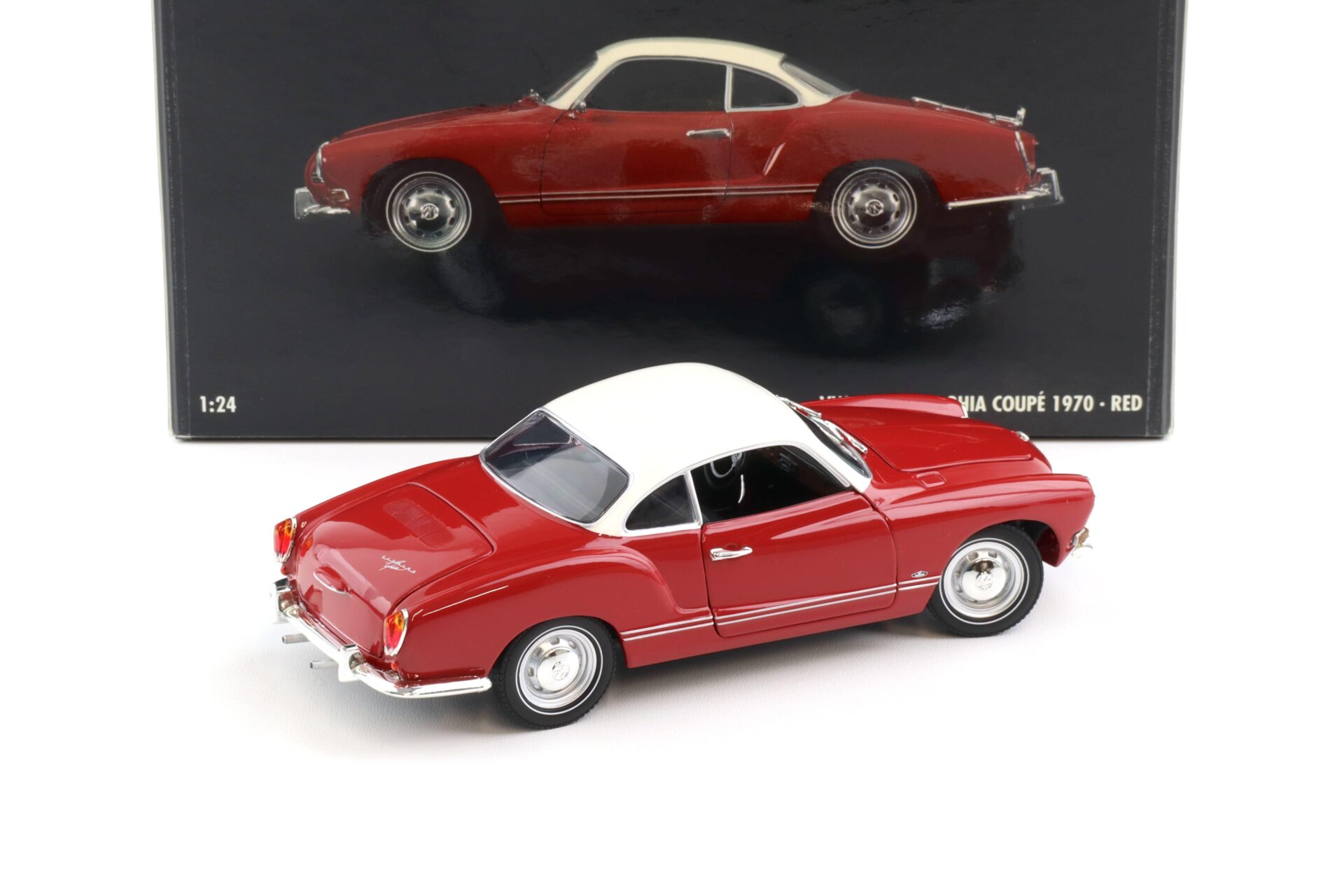 1:24 Minichamps VW Karmann Ghia Coupe red/ white 1970