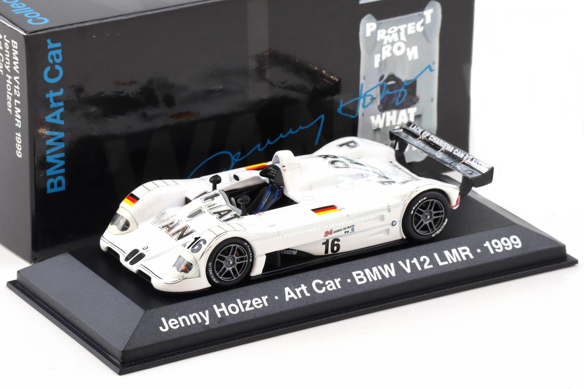 1:43 Minichamps BMW V12 LMR 1999 Jenny Holzer Art Car DEALER VERSION
