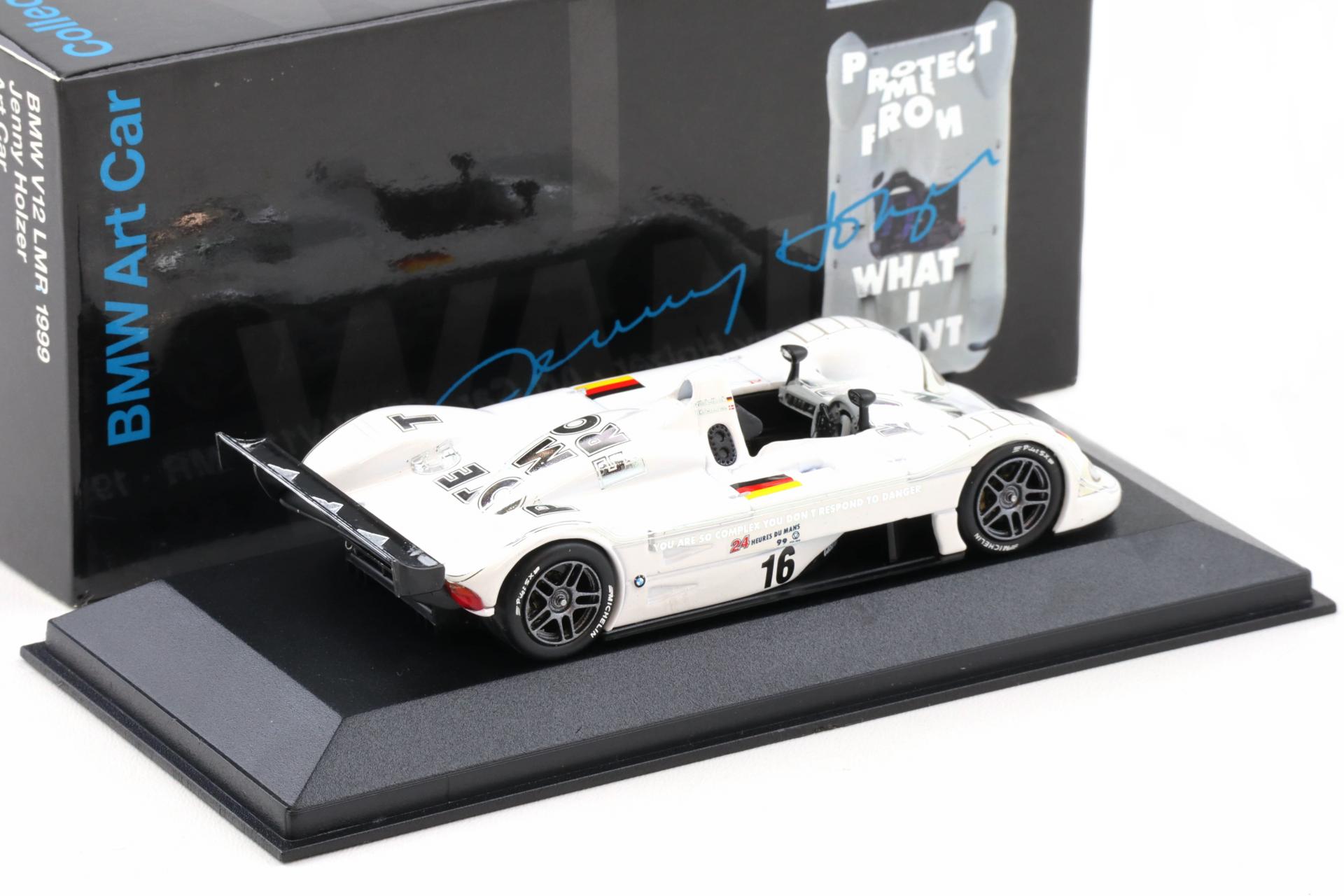 1:43 Minichamps BMW V12 LMR 1999 Jenny Holzer Art Car DEALER VERSION