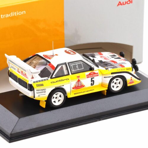 1:43 Minichamps Audi Sport Quattro S1 Rally San Remo 1985 #5 signiert DEALER VERSION