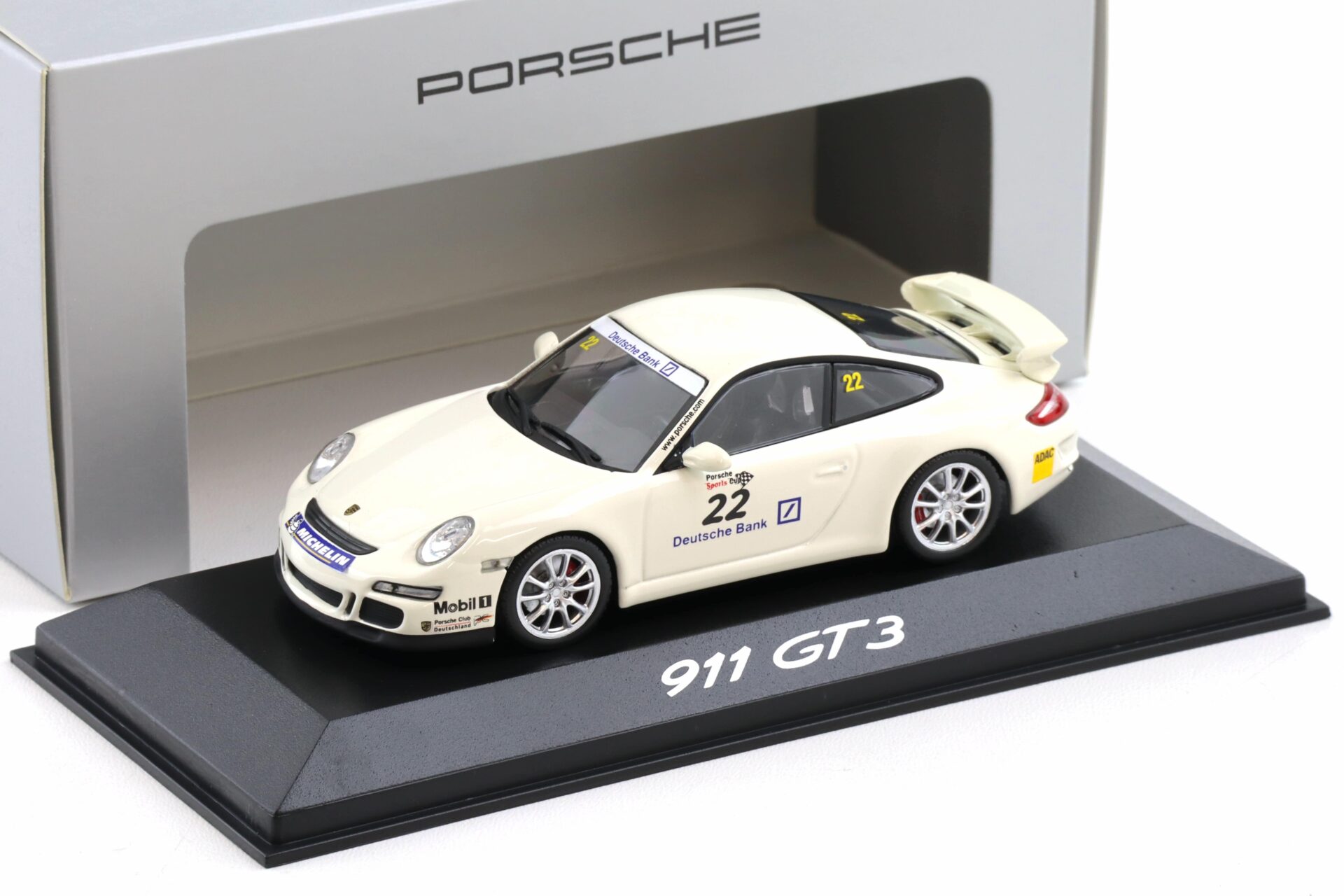 1:43 Minichamps Porsche 911 997 GT3 #22 CUP Presentation white WAP DEALER