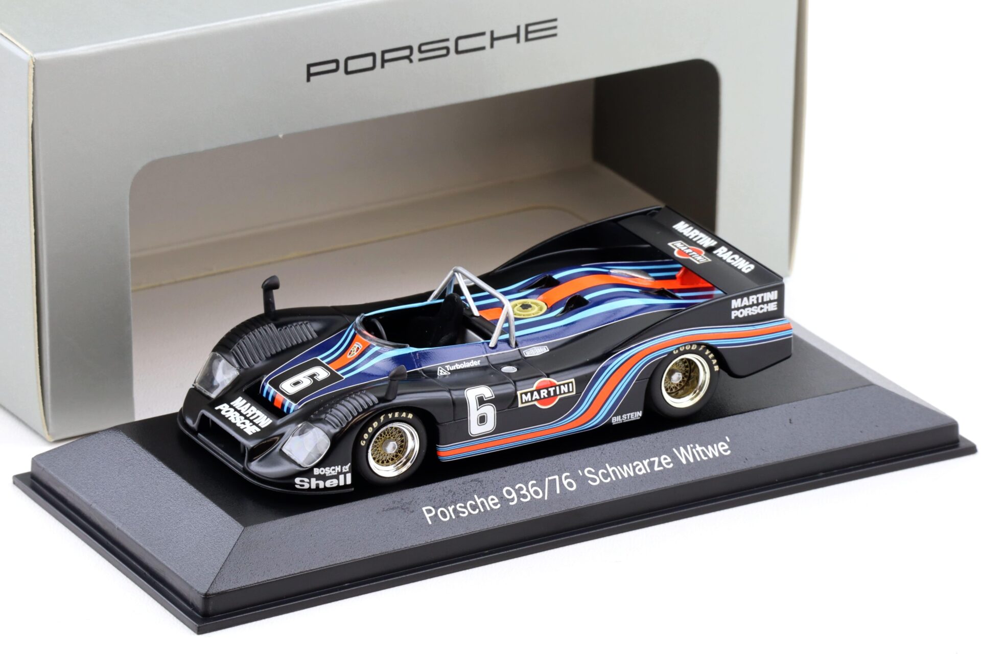 1:43 Minichamps Porsche 936/76 Schwarze Witwe #6 Martini WAP DEALER