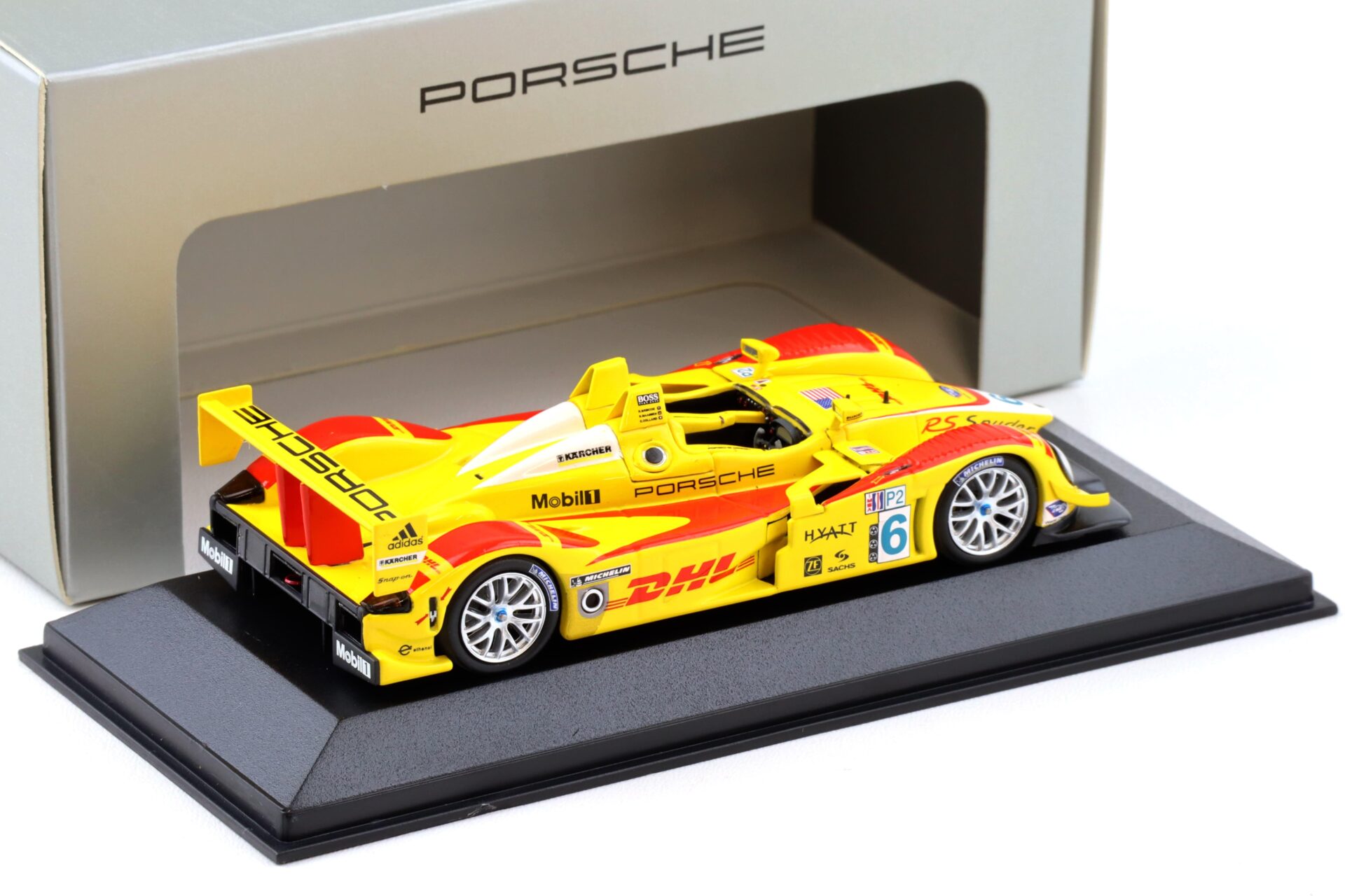1:43 Minichamps Porsche RS Spyder #6 DHL yellow WAP DEALER