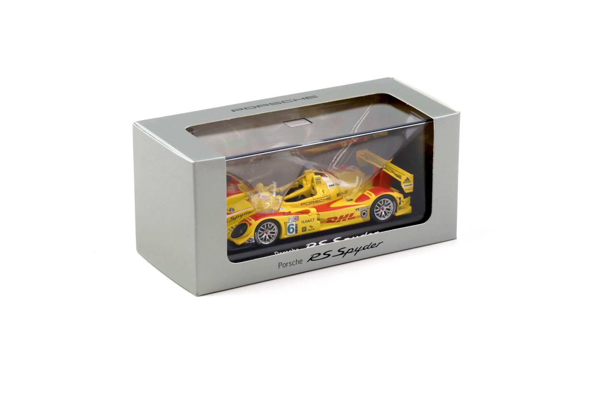 1:43 Minichamps Porsche RS Spyder #6 DHL yellow WAP DEALER