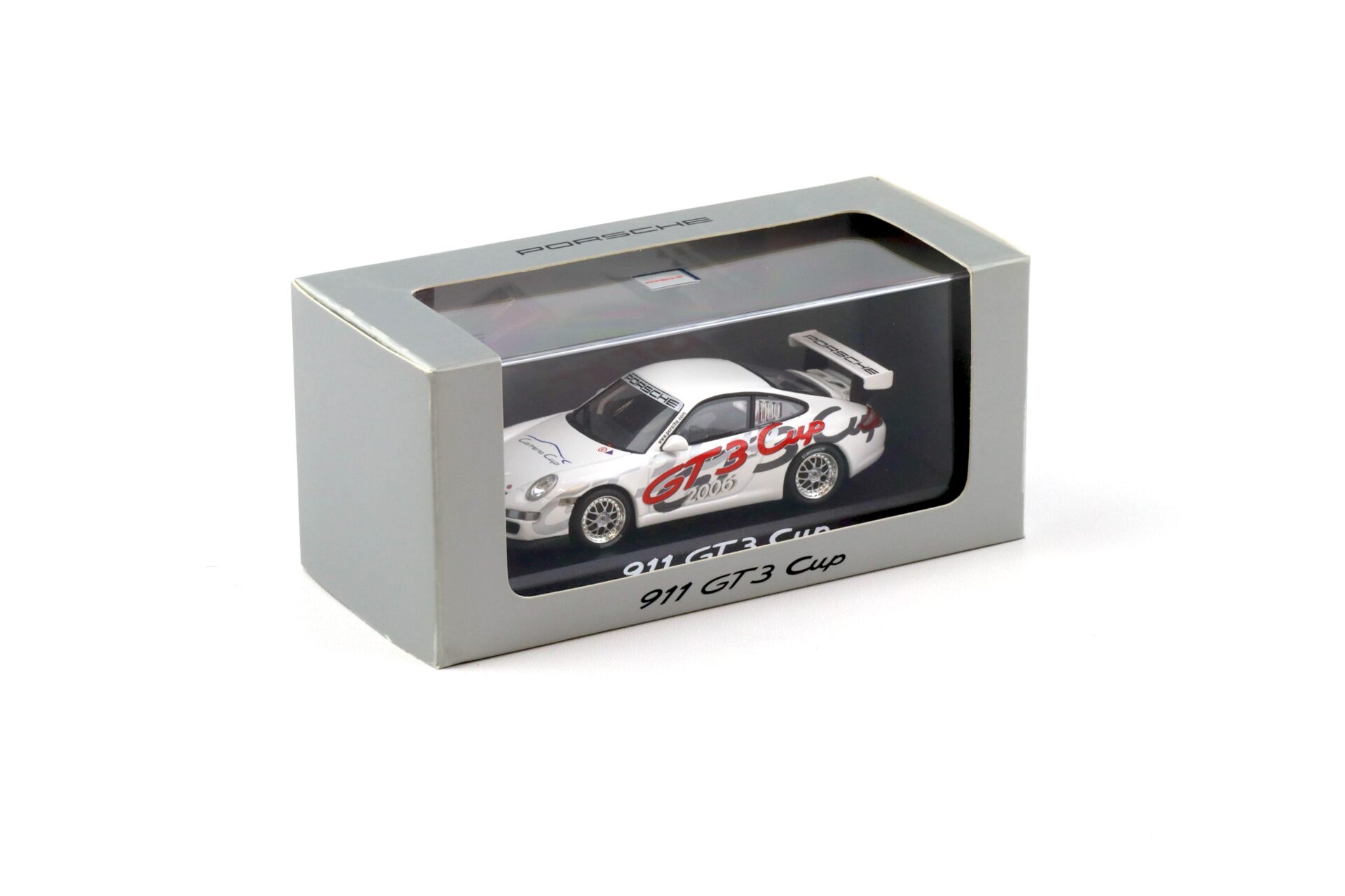 1:43 Minichamps Porsche 911 GT3 CUP Präsentation 2006 white WAP DEALER