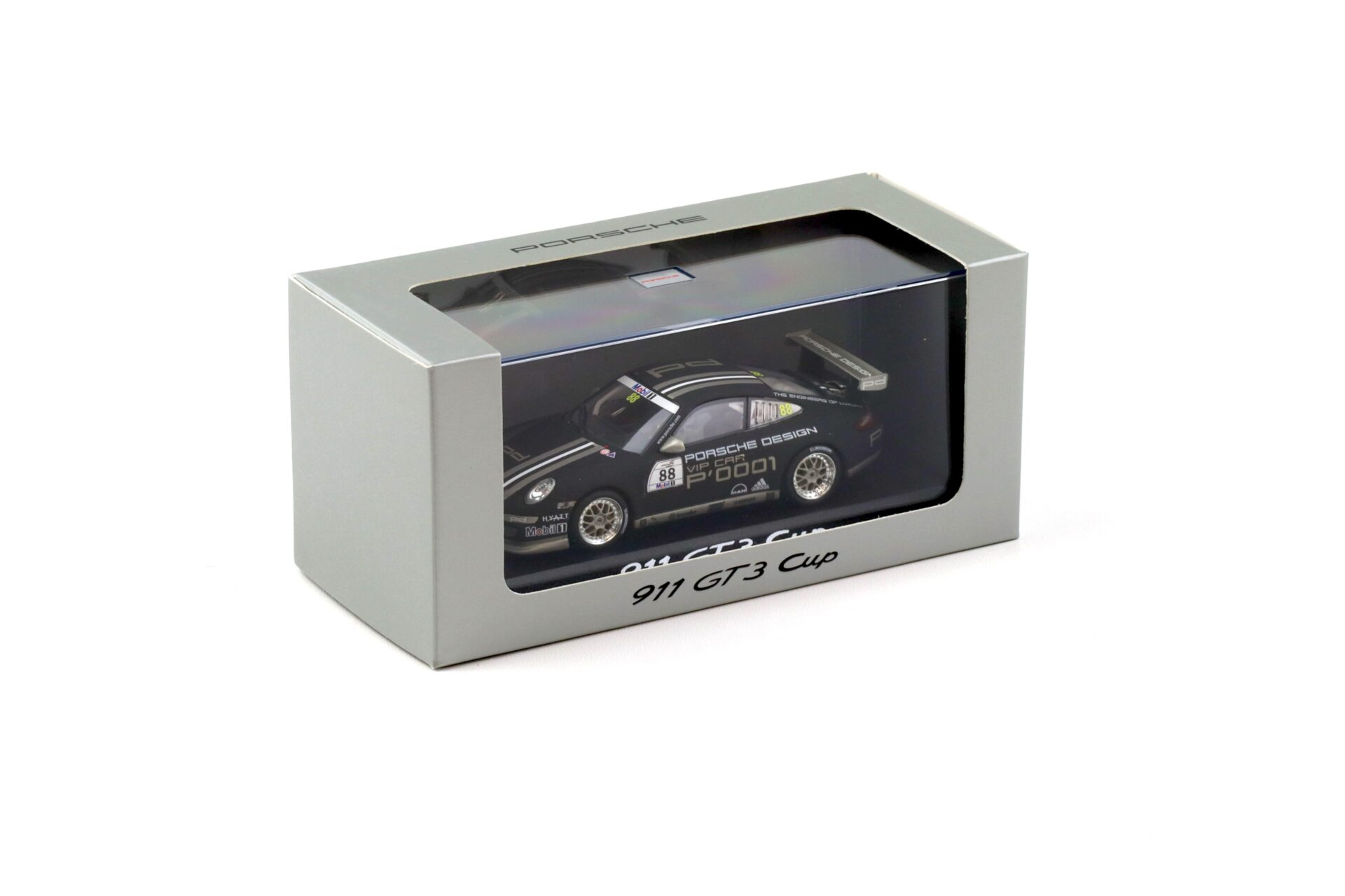 1:43 Minichamps Porsche 911 997 GT3 CUP VIP CAR #88 black WAP DEALER