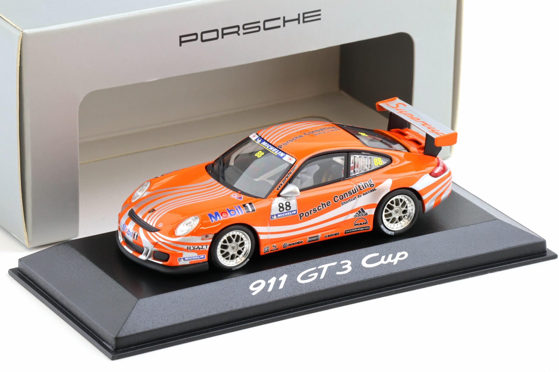1:43 Minichamps Porsche 911 997 GT3 CUP #88 Porsche Consulting orange WAP DEALER