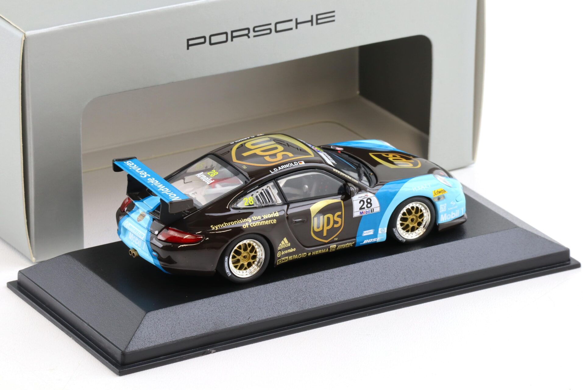 1:43 Minichamps Porsche 911 997 GT3 CUP #28 UPS L.D.Arnold WAP DEALER
