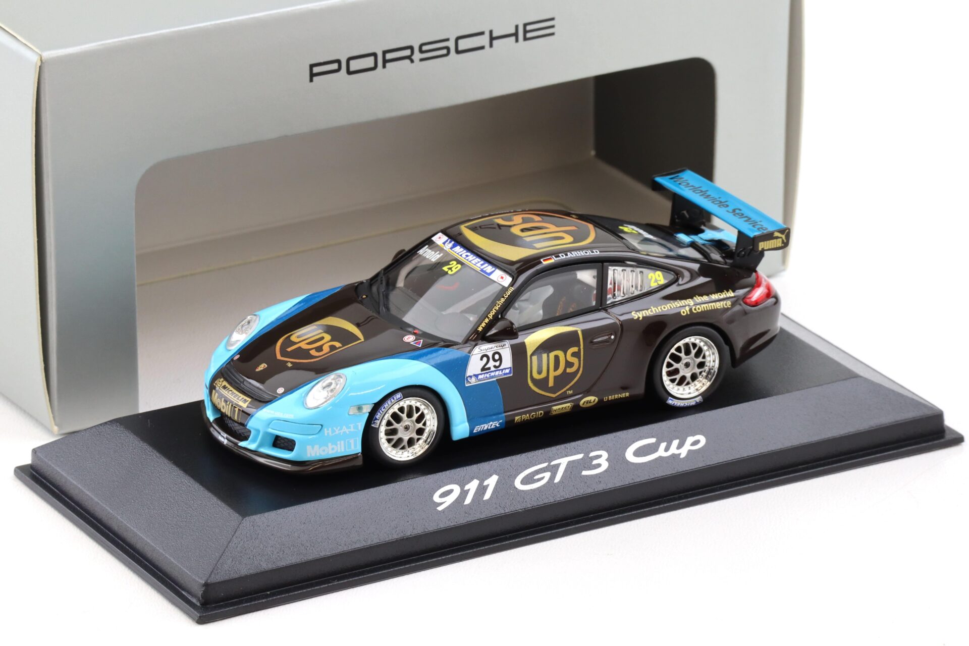 1:43 Minichamps Porsche 911 997 GT3 CUP #29 UPS L.D.Arnold WAP DEALER