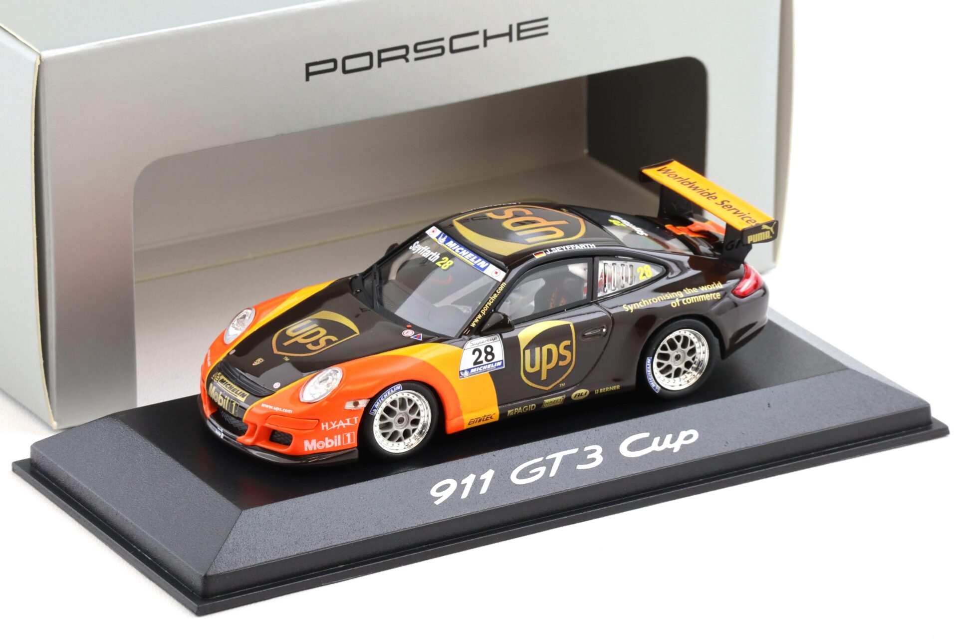 1:43 Minichamps Porsche 911 997 GT3 CUP #28 UPS J.Seyffarth WAP DEALER