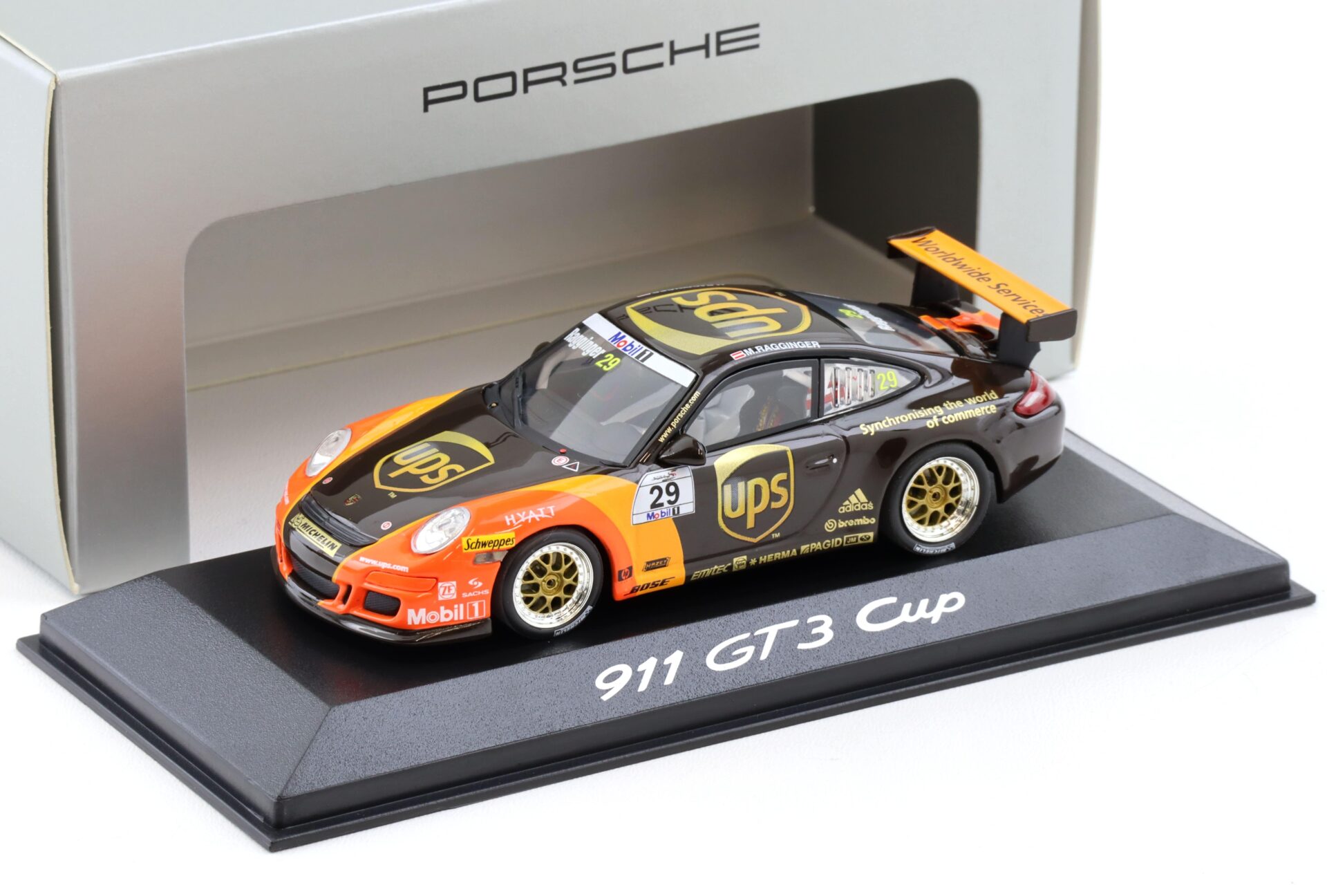 1:43 Minichamps Porsche 911 997 GT3 CUP #29 UPS R.Ragginger WAP DEALER