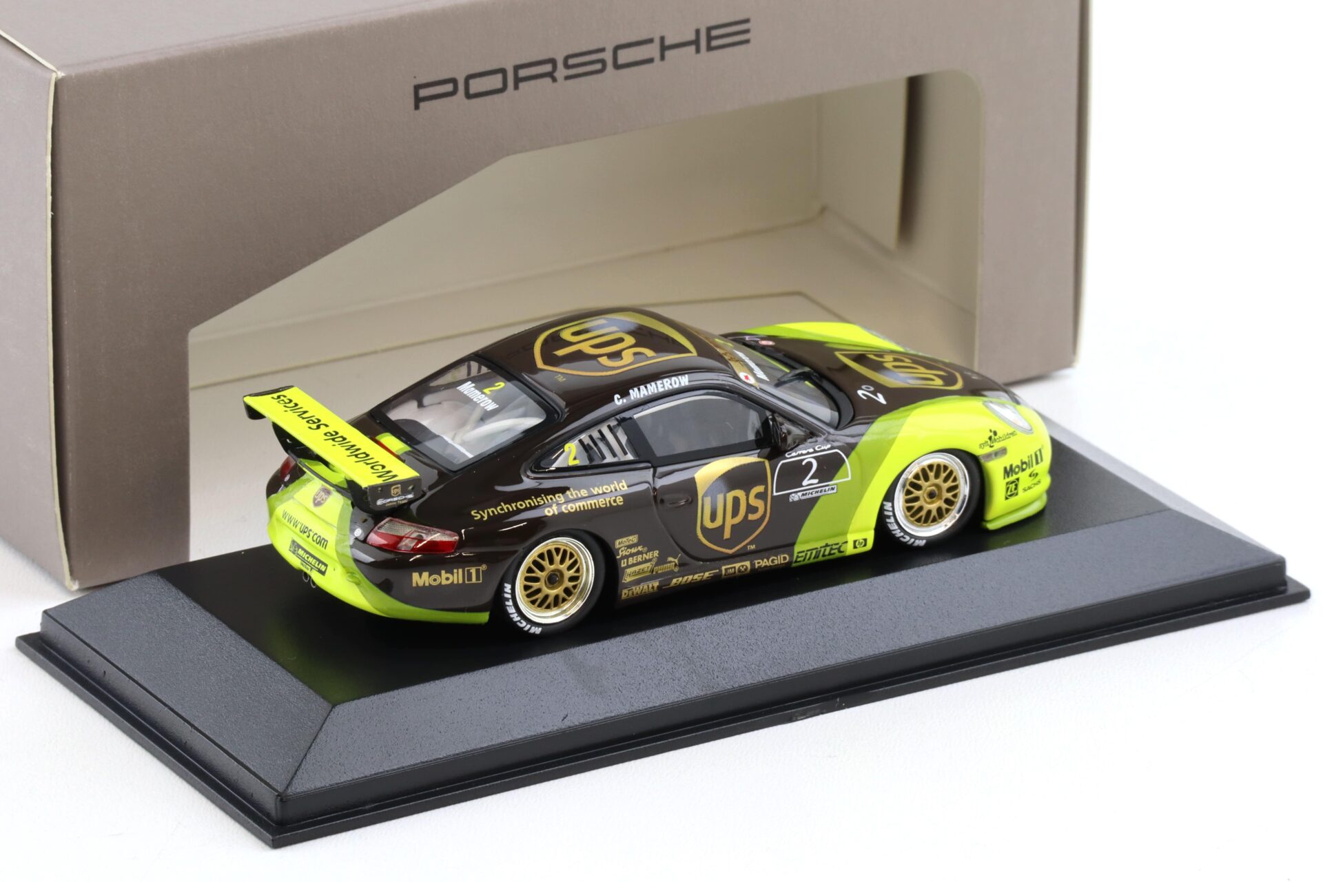 1:43 Minichamps Porsche 911 996 GT3 CUP #2 UPS C.Mamerow WAP DEALER