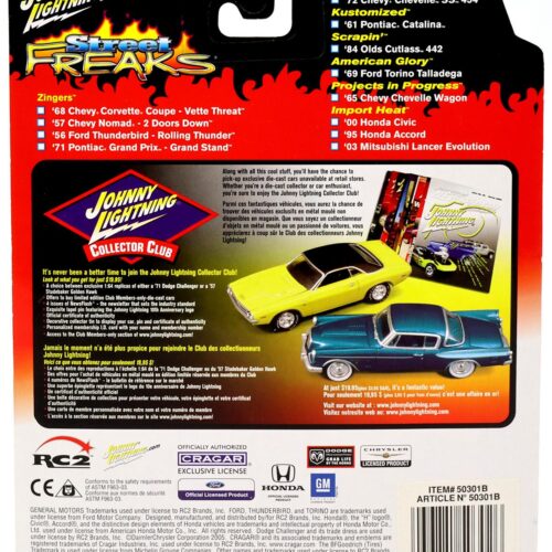 1:64 Johnny Lightning '03 Mitsubishi Lancer Evolution black / white Street Freaks