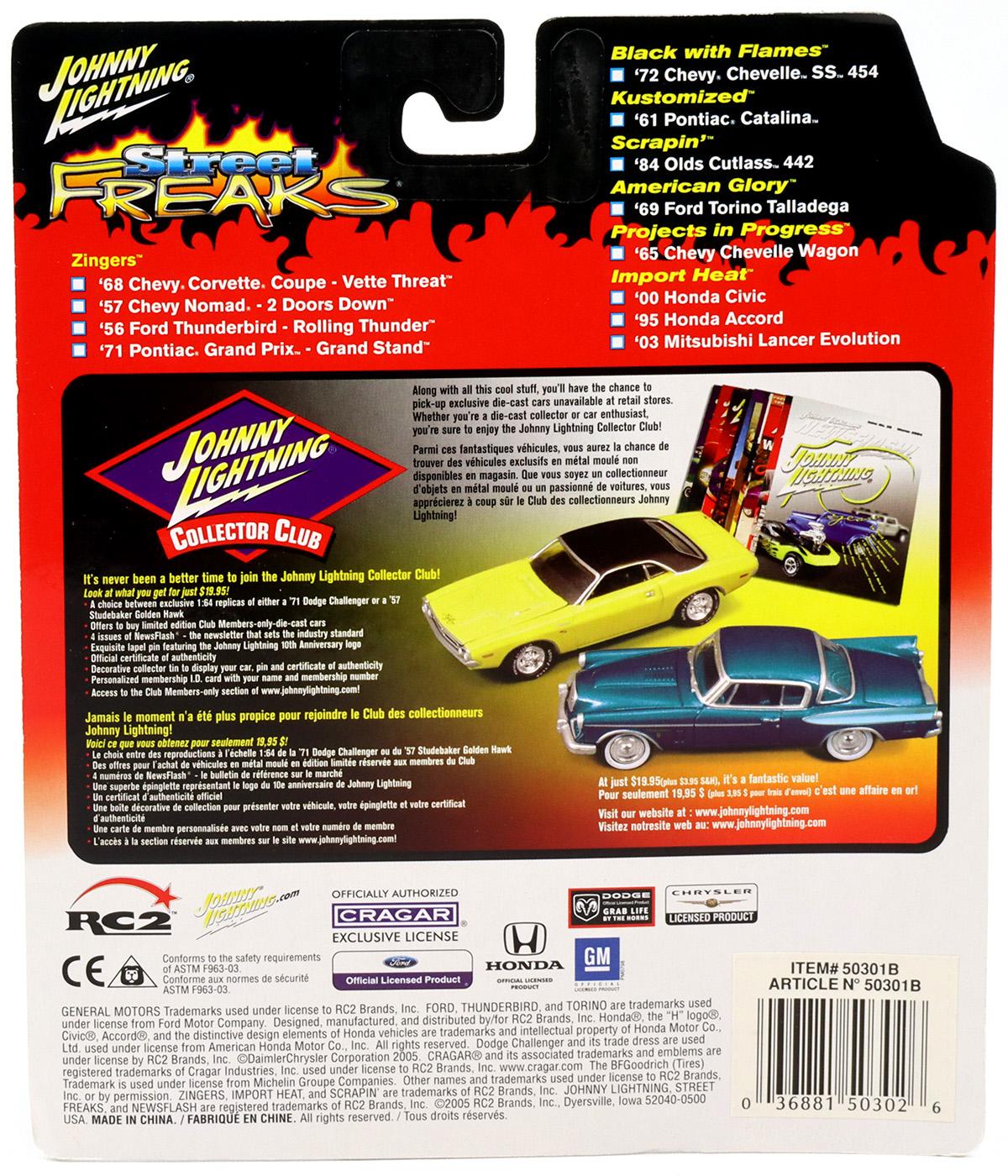 1:64 Johnny Lightning '00 Honda Civic Custom blue Street Freaks