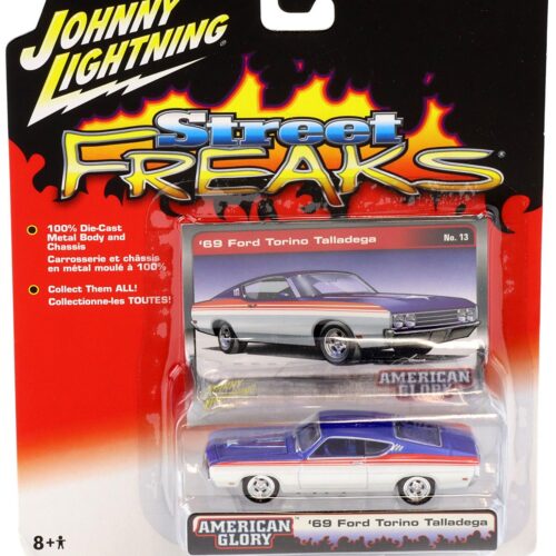 1:64 Johnny Lightning 69' Ford Torino Talladega blue/ white Street Freaks