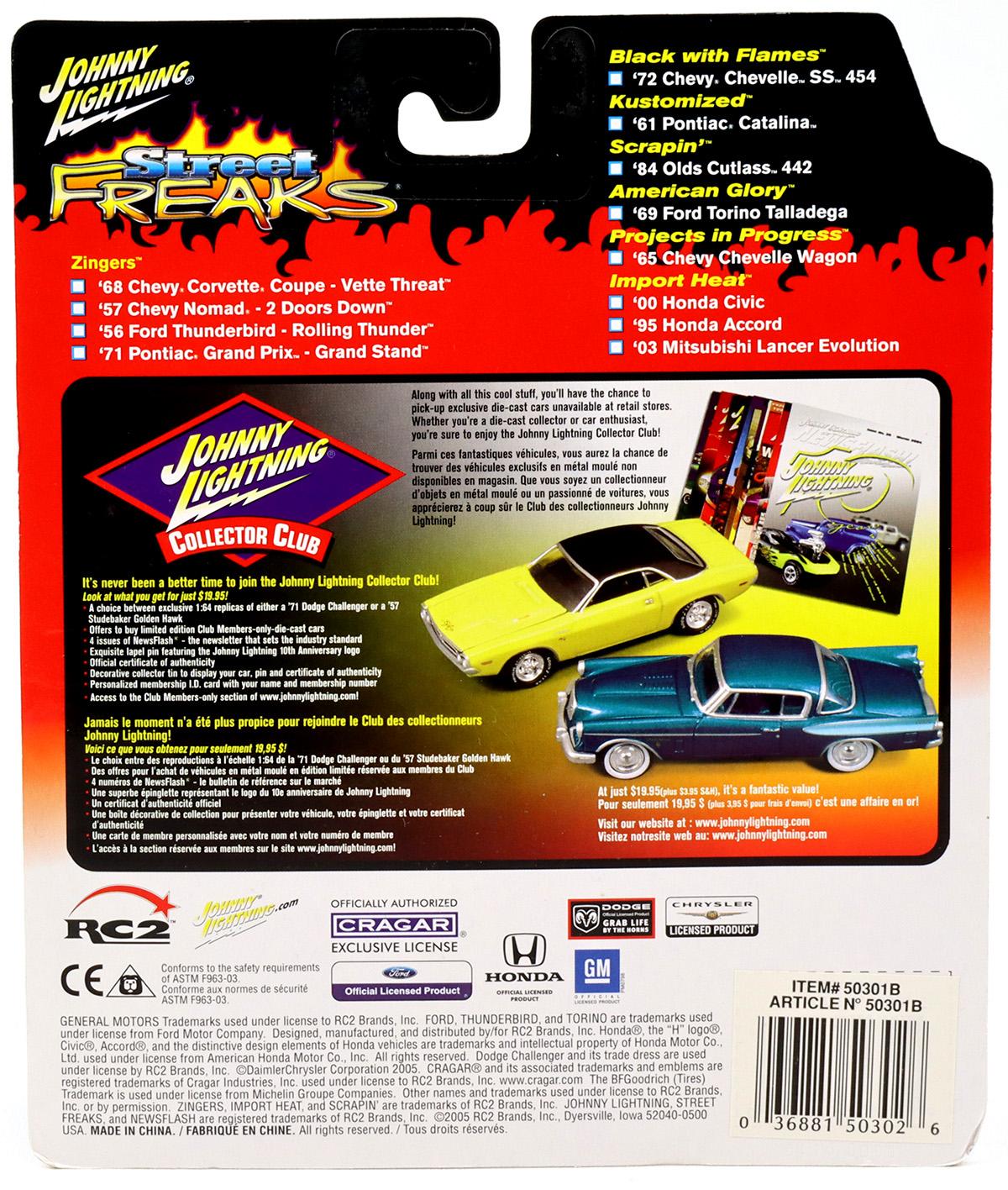 1:64 Johnny Lightning 69' Ford Torino Talladega blue/ white Street Freaks