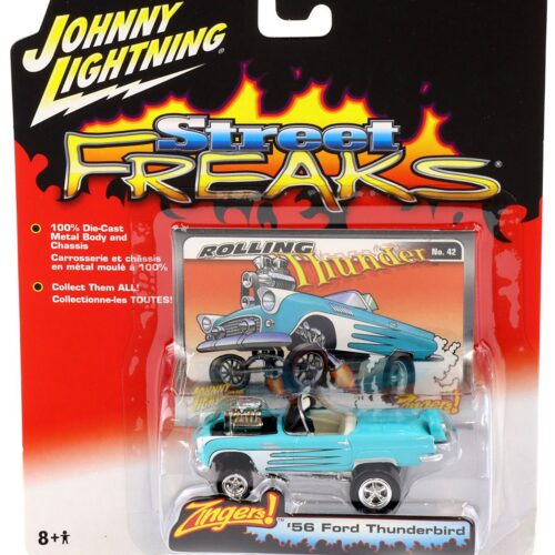 1:64 Johnny Lightning '56 Ford Thunderbird turquoise Street Freaks