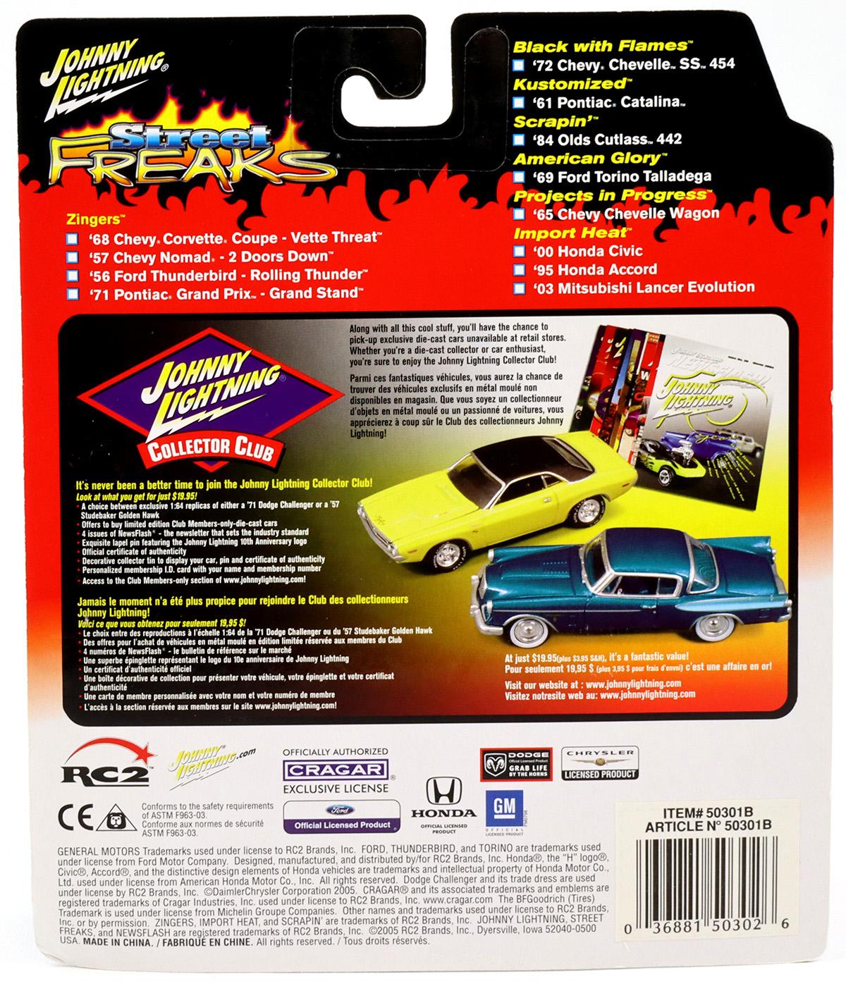 1:64 Johnny Lightning '56 Ford Thunderbird turquoise Street Freaks