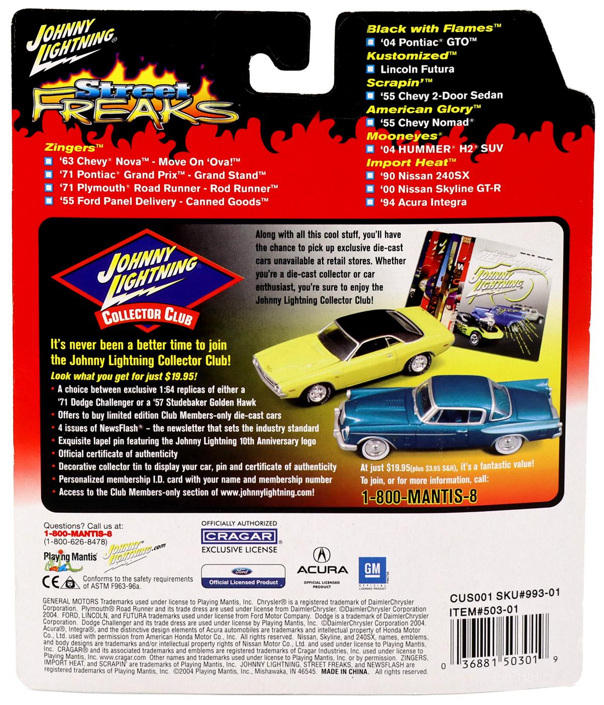 1:64 Johnny Lightning '63 blue metallic Chevy Nova Street Freaks