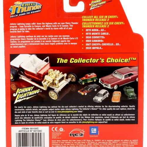 1:64 Johnny Lightning 1970 Chevy Nova SS black Chevy Thunder
