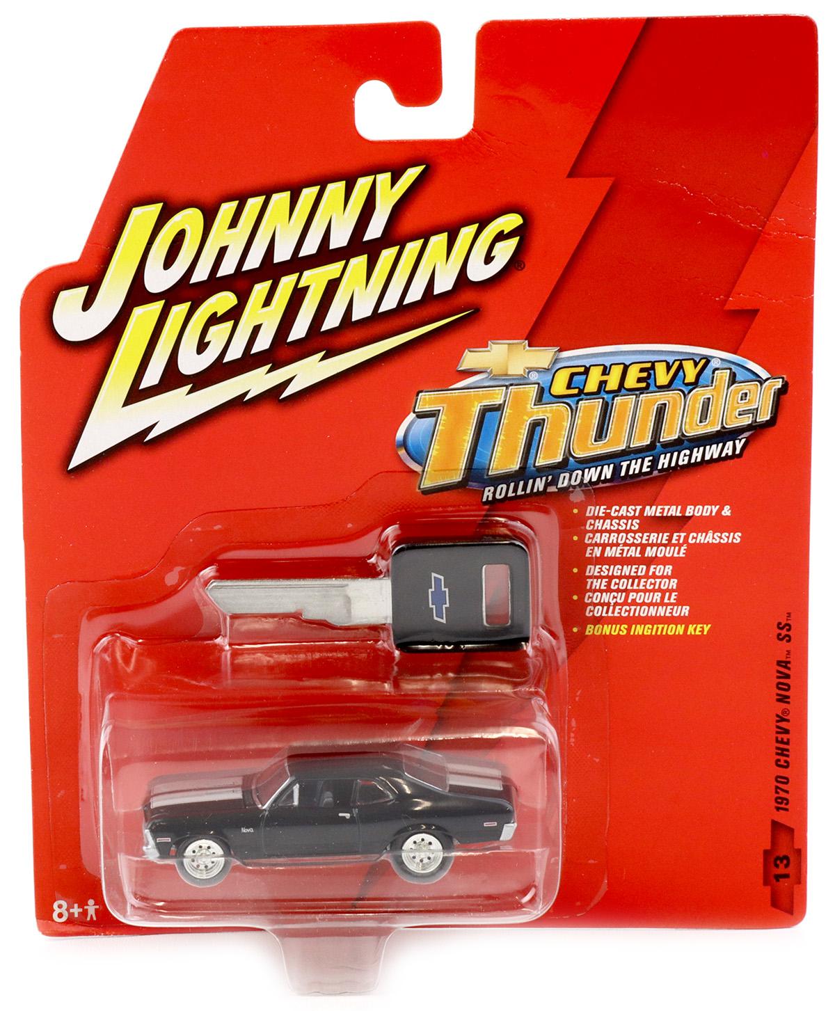 1:64 Johnny Lightning 1970 Chevy Nova SS black Chevy Thunder