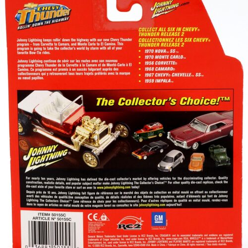 1:64 Johnny Lightning 1956 Chevy Corvette red Chevy Thunder