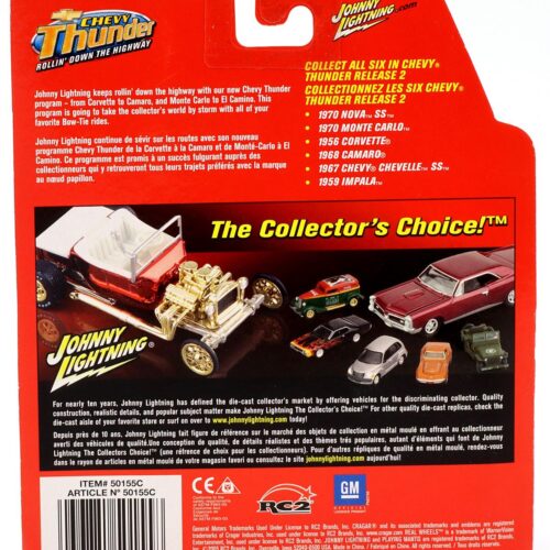 1:64 Johnny Lightning 1959 Chevy Impala gold metallic Chevy Thunder