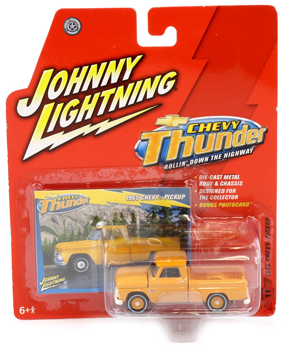 1:64 Johnny Lightning 1965 Chevy Pickup orange Chevy Thunder