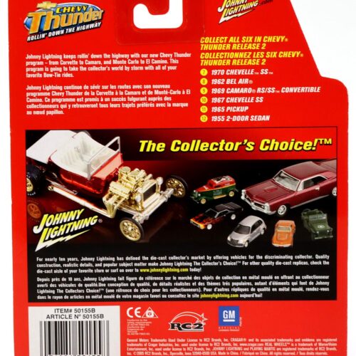 1:64 Johnny Lightning 1955 Chevy 2-Door Sedan grey Chevy Thunder