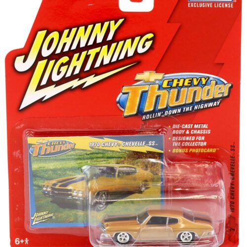 1:64 Johnny Lightning 1970 Chevy Chevelle SS gold/ black Chevy Thunder