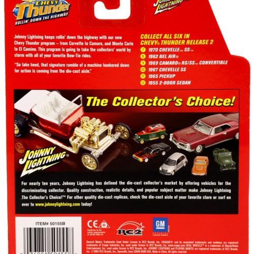 1:64 Johnny Lightning 1970 Chevy Chevelle SS gold/ black Chevy Thunder