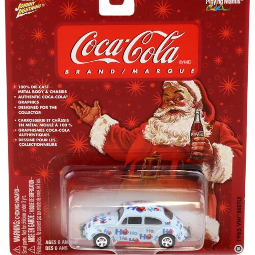 1:64 Johnny Lightning 1965 VW Beetle light blue Coca Cola Brand