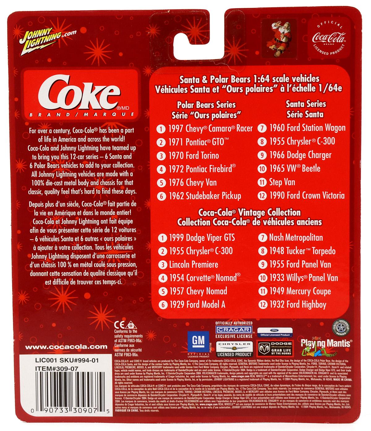 1:64 Johnny Lightning 1965 VW Beetle light blue Coca Cola Brand