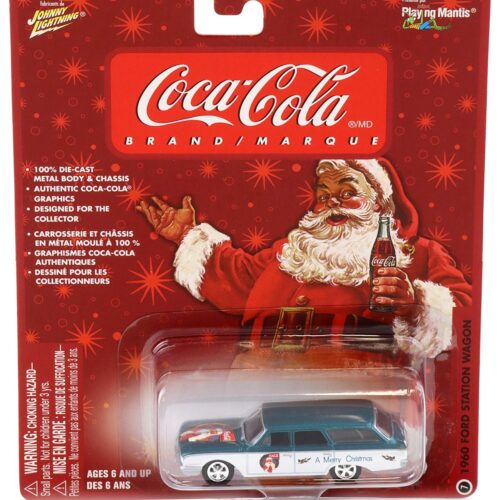1:64 Johnny Lightning 1960 Ford Station Wagon turquoise metallic Coca Cola Brand