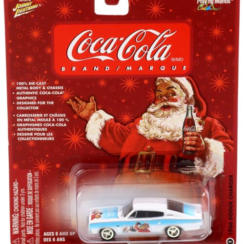 1:64 Johnny Lightning 1966 Dodge Charger white/ blue Coca Cola Brand