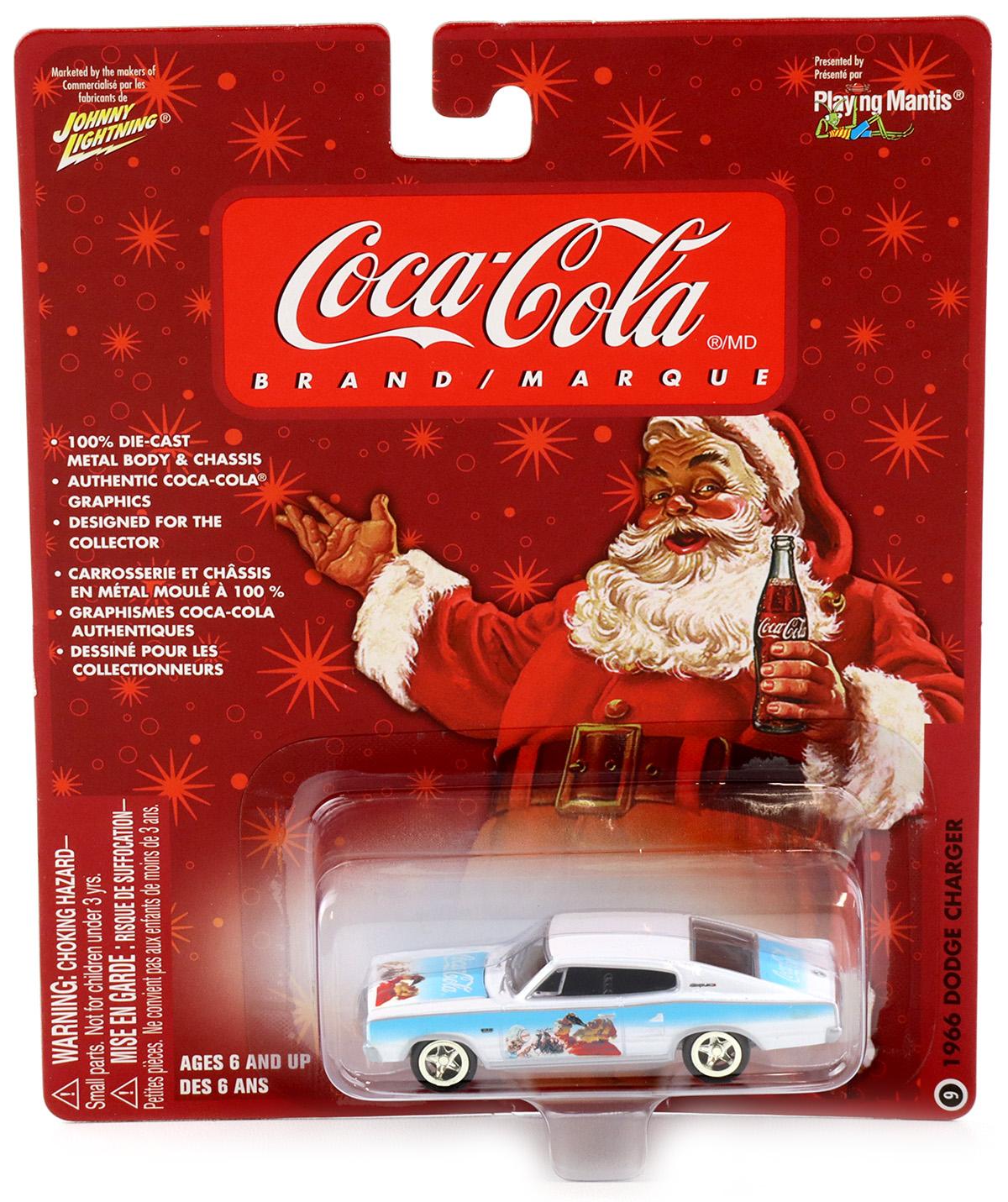 1:64 Johnny Lightning 1966 Dodge Charger white/ blue Coca Cola Brand