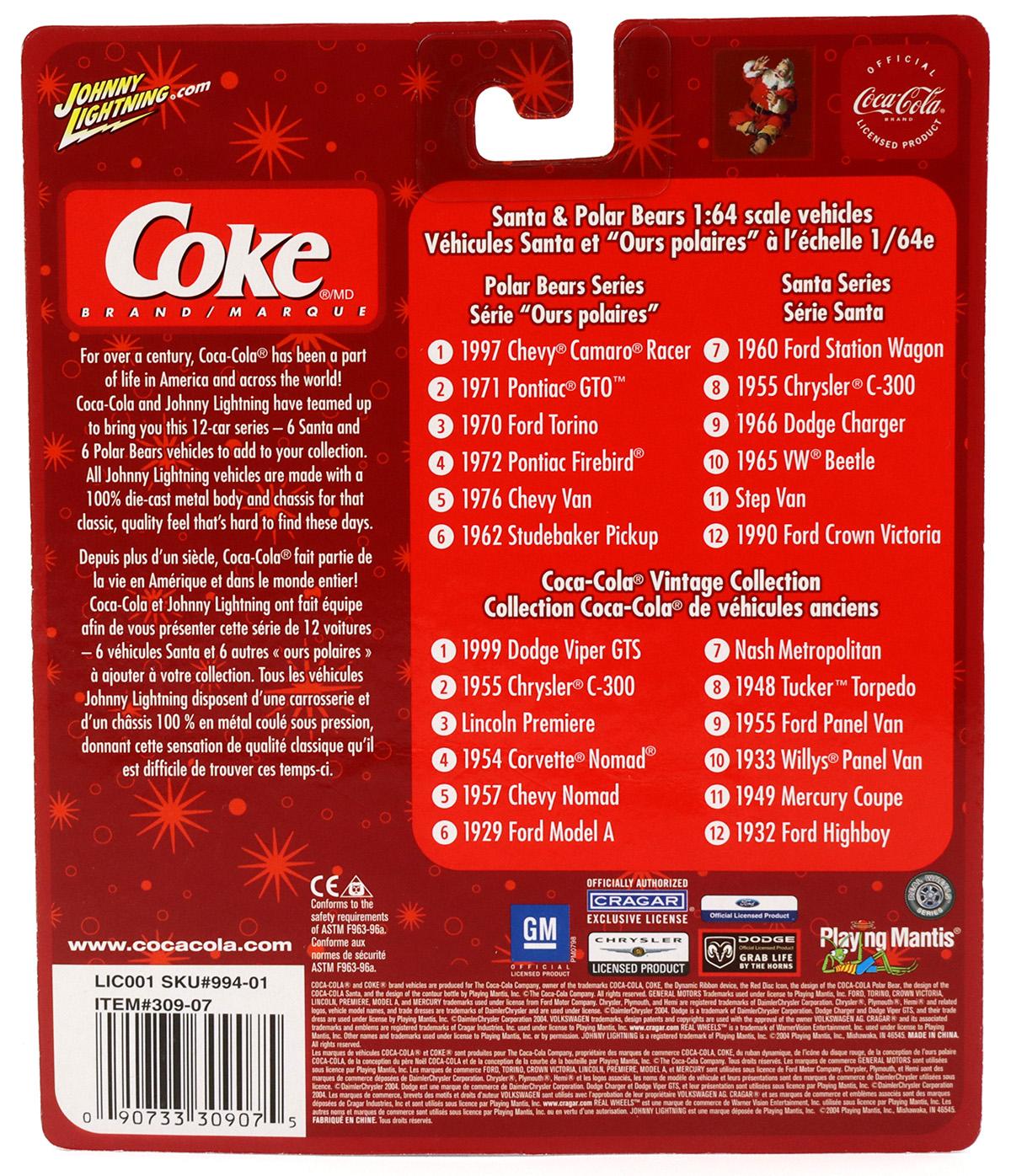 1:64 Johnny Lightning 1966 Dodge Charger white/ blue Coca Cola Brand