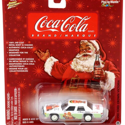 1:64 Johnny Lightning 1990 Ford Crown Victoria white/ green Coca Cola Brand