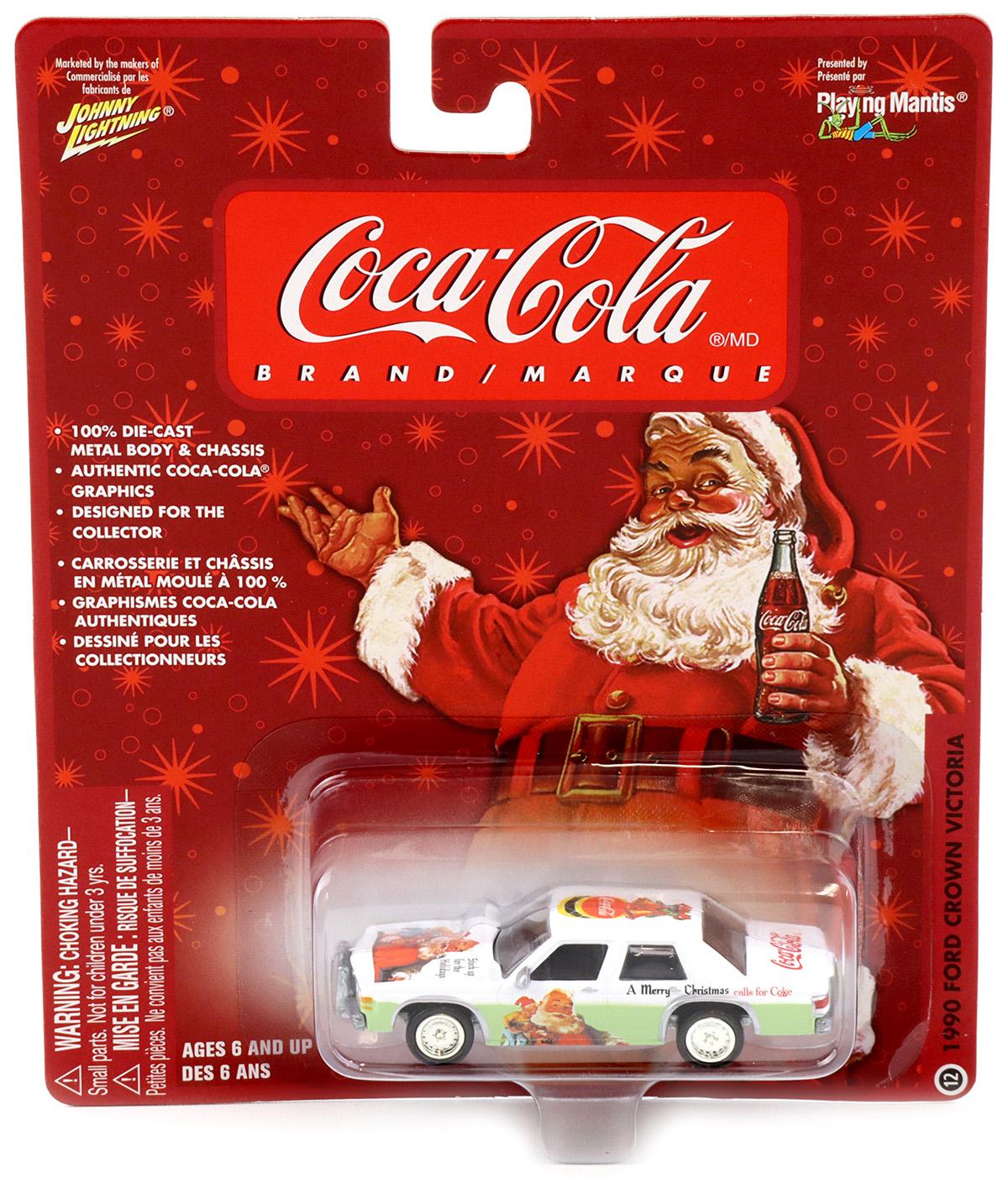 1:64 Johnny Lightning 1990 Ford Crown Victoria white/ green Coca Cola Brand