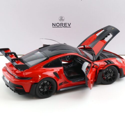 1:18 Norev Porsche 911 (992) GT3 RS Weissach Package 2022 Indisch red/ black wheels