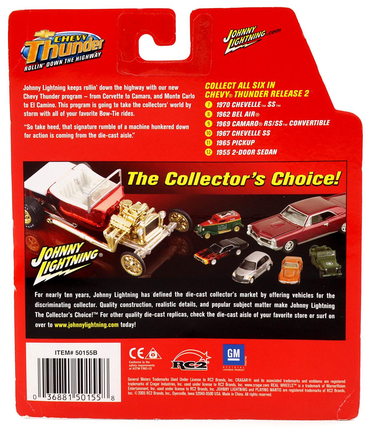 1:64 Johnny Lightning 1969 Chevy Camaro RS/SS Convertible white Chevy Thunder