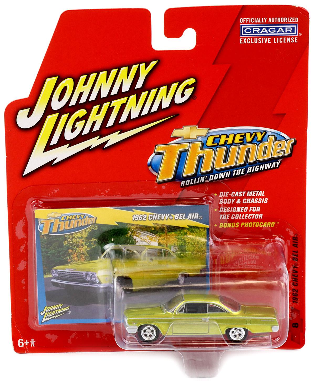 1:64 Johnny Lightning 1962 Chevy Bel Air green metallic Chevy Thunder