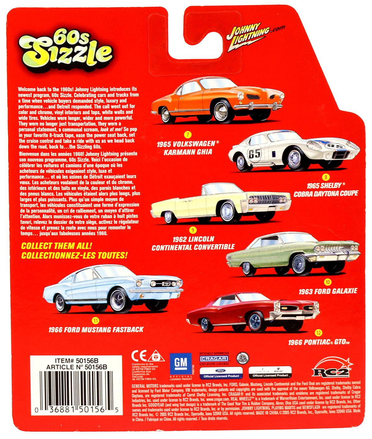 1:64 Johnny Lightning 1962 Lincoln Continental Convertible white 60s Sizzle