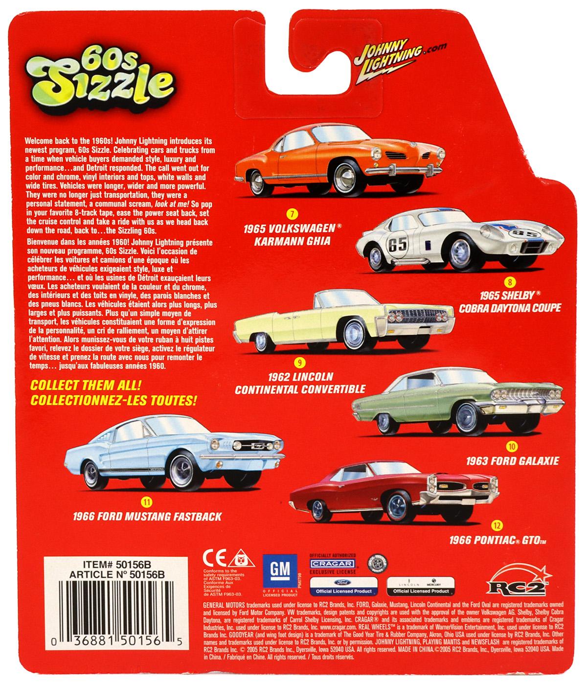 1:64 Johnny Lightning 1966 Pontiac GTO red 60s Sizzle