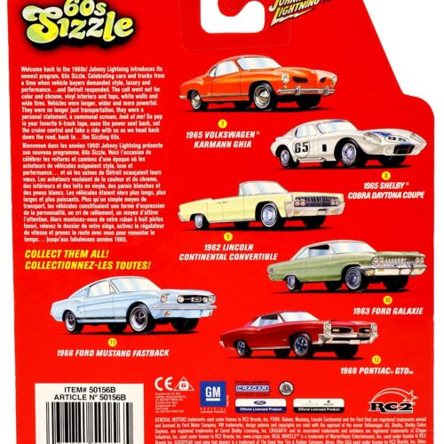 1:64 Johnny Lightning 1965 Volkswagen Karman Ghia burnt orange 60s Sizzle