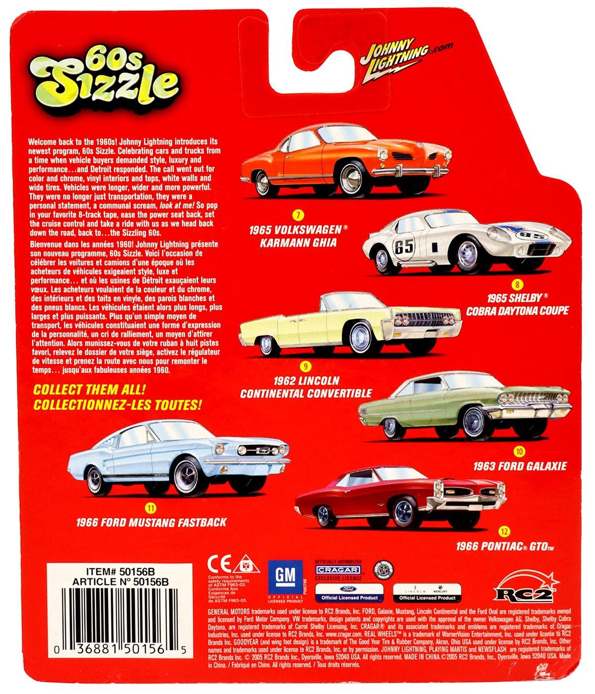 1:64 Johnny Lightning 1965 Volkswagen Karman Ghia burnt orange 60s Sizzle