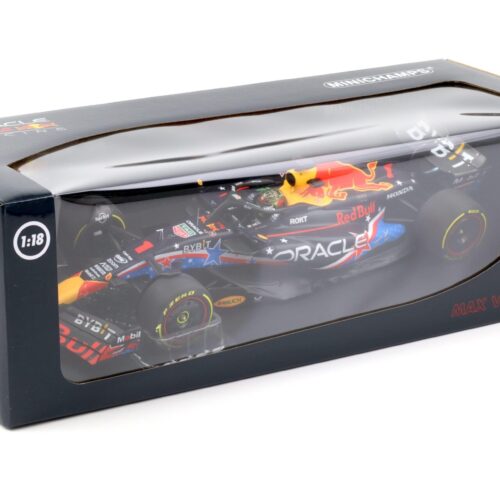 1:18 Minichamps F1 Oracle Red Bull Racing RB19 Verstappen Winner Austin GP 2023